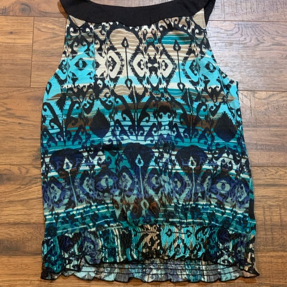 Sleeveless Abstract Design Blouse Size Small - Picture 2 of 4